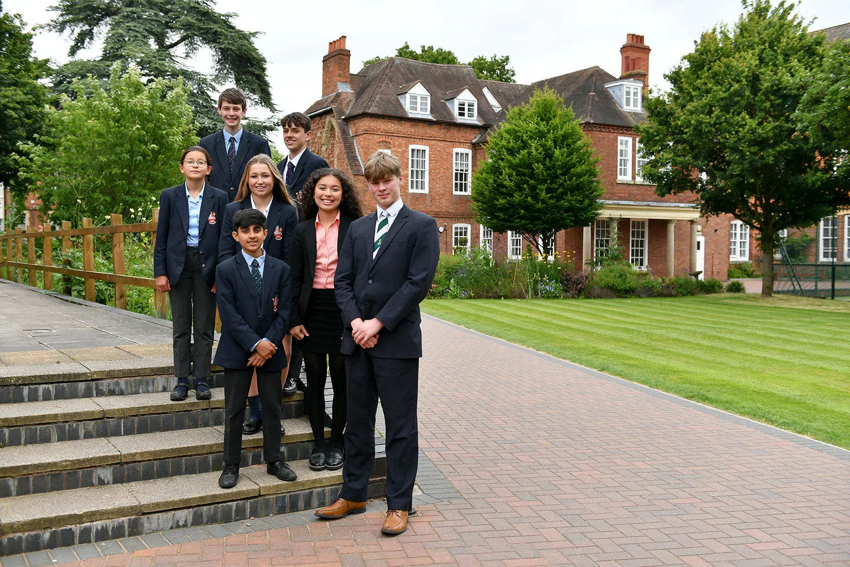 RGS Worcester pupils in Courtyard 2024